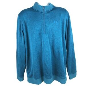 Under Armour Storm 1/2 Zip Loose ColdGear Men's Blue Pullover Shirt Size XXL